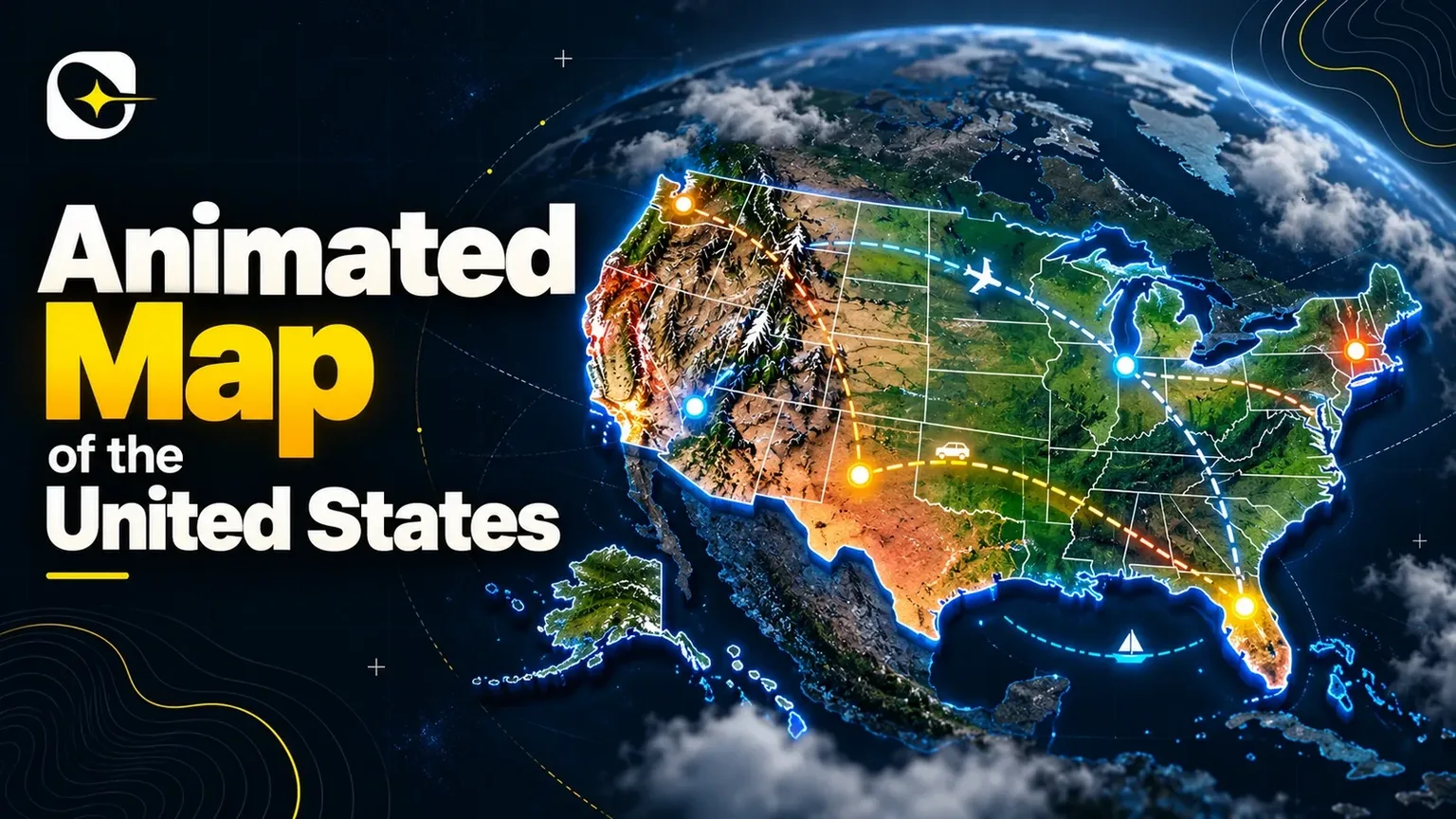 Cover image for Animated Map of the United States: Make One on Android